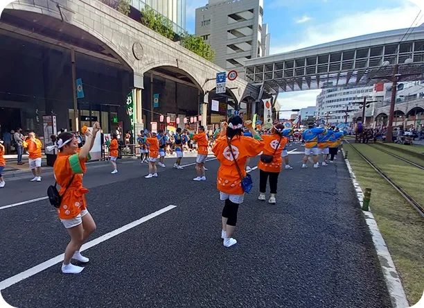 友遊館(勤労青少年ホーム)の友の会おはら祭参加
